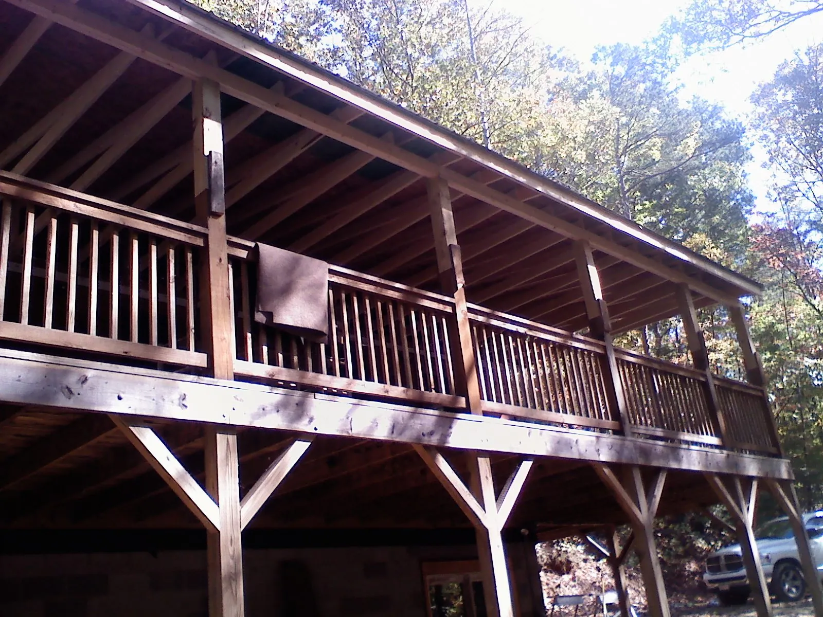 Timber framing under a new elevated porch and deck — Roof Leak Repair in Hume by Roofing Brothers
